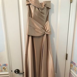 Champagne satin prom/formal dress